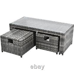 Rattan Garden Furniture Set 8 Seater Outdoor Patio Corner Sofa Table Lounge Set