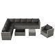 Rattan Garden Furniture Set 9 Seater Outdoor Patio Corner Sofa Table Lounge Set