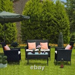 Rattan Garden Furniture Set, Bigzzia 4 Piece Patio Rattan furniture Sofa Sets