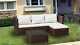 Rattan Garden Furniture Set L-shape Sofa Outdoor Patio Lounger 4 Seater Corner