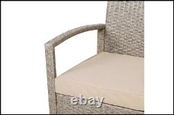 Rattan Garden Furniture Set Outdoor Patio Coffee Table Sofa Chairs Set 7 Pcs UK