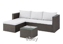 Rattan Garden Furniture Set Outdoor Patio Sofa Set Black or Grey Rattan Wicker