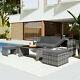 Rattan Garden Furniture Set Outdoor Patio Sun Lounger Sofa Recliner With Cushion