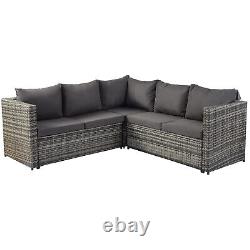 Rattan Garden Furniture Set Sofa Dining Table Stools 7 Seater Outdoor Patio Set