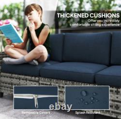 Rattan Garden Furniture Set Wicker Patio 5 Seater Sofa Chair Lounge Coffee Table