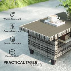 Rattan Garden Furniture Set Wicker Patio 5 Seater Sofa Chair Lounge Coffee Table