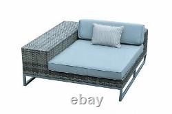 Rattan Garden Furniture Sofa L-Shaped Corner Outdoor Patio Set Coffee Table