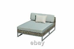 Rattan Garden Furniture Sofa L-Shaped Corner Outdoor Patio Set Coffee Table