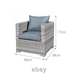Rattan Garden Furniture Sofa Lounge Set 5-seat Chair Table Acorn Patio Outdoor