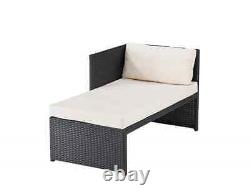 Rattan Garden Furniture Sofa Set Patio Outdoor Corner Lounge Black