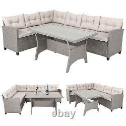 Rattan Garden Furniture Sofa Set & Table Lounge Set Conservatory Patio Outdoor