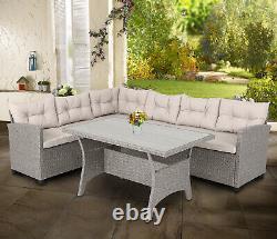 Rattan Garden Furniture Sofa Set & Table Lounge Set Conservatory Patio Outdoor