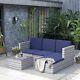 Rattan Garden Furniture Sofa Table Set Patio Outdoor Yard Corner Lounge L-shape