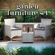 Rattan Garden Love Seat 2 Seater Couples Set Table Outdoor Patio Furniture Grey