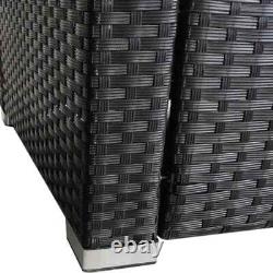 Rattan Garden Outdoor Sofa Set Patio Furniture With Cushion & Glass Table 5pcs