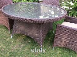 Rattan Garden Patio Furniture Table And 4 Chairs Set £185