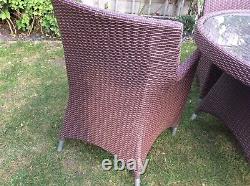 Rattan Garden Patio Furniture Table And 4 Chairs Set £185