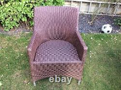 Rattan Garden Patio Furniture Table And 4 Chairs Set £185