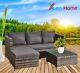 Rattan Garden Sofa Furniture Set Corner Patio L Shaped Outdoor Indoor 4 Seater