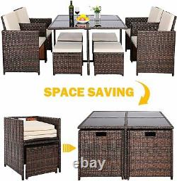 Rattan Garden furniture Rattan Dining Set Outdoor Patio Conservatory Wicker Sofa