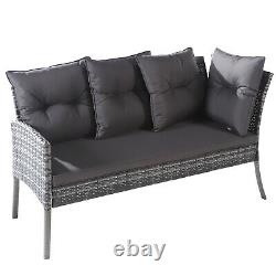 Rattan Outdoor Garden Furniture Conservatory Corner Sofa Patio Set 7 Seater Grey