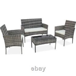 Rattan Outdoor Garden Furniture Set Patio Conversation Set with Coffee Table