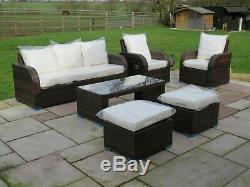 Rattan Patio Garden Conservatory Outdoor Sofa Set Chairs Furniture