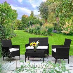 Rattan Patio Garden Furniture Set Perfect Indoor Outdoor 4 Pc Sofa Set