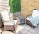 Rattan Patio Set Garden Bistro Lounge Table 2 Sofa Chair Cushion Large Furniture