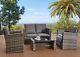 Rattan Sofa Set Garden Furniture Outdoor 4seater Chairstable Patio Conservatory