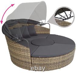Rattan Sun Island Lounge Furniture Garden Sofa Seating Patio Outdoor USED