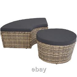 Rattan Sun Island Lounge Furniture Garden Sofa Seating Patio Outdoor USED