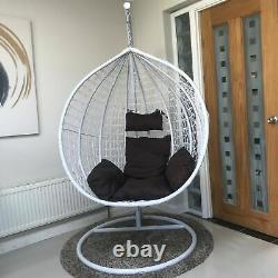 Rattan Swing Patio Garden Weave Hanging Egg Chair withCushion In or Outdoor