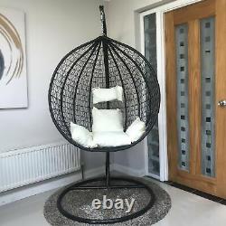 Rattan Swing Patio Garden Weave Hanging Egg Chair withCushion In or Outdoor