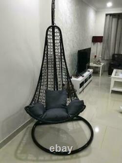 Rattan Swing Patio Garden Weave Hanging Egg Chair withCushion In or Outdoor