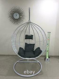 Rattan Swing Patio Garden Weave Hanging Egg Chair withCushion In or Outdoor