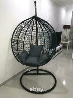Rattan Swing Patio Garden Weave Hanging Egg Chair withCushion In or Outdoor