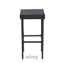 Rattan Wicker Garden Furniture 3 Set Stool Bar Table Patio Outdoor Conservator