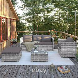 Rattan Wicker Garden Furniture Set 5 Seater Outdoor Patio Sofa Coffee Table Set