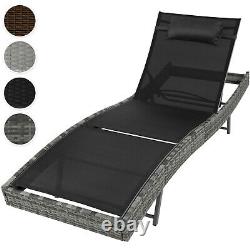 Rattan day bed sun canopy lounger recliner garden furniture patio terrace