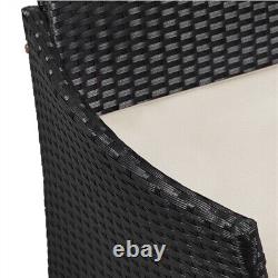 Rattan love Seat for Garden, 2 Seater Wicker Patio Conversation Furniture Set