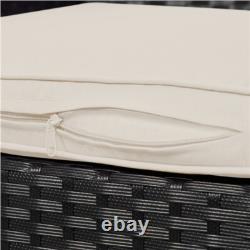Rattan love Seat for Garden, 2 Seater Wicker Patio Conversation Furniture Set