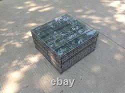 Rattan square coffee table Outdoor Garden Furniture patio furniture Mixed grey