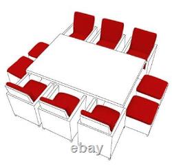 Replacement 16pc Cushion Set for 10 Seater Rattan Garden Furniture Dining Cube