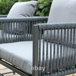 Rope Cube 8 Seater Garden Furniture Patio / Dining Set