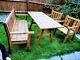 Sale! 5 Seater Wooden Garden Patio Furniture Set Table, Bench And 2 X Chairs