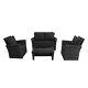 Sfs009 Rattan Garden Furniture Sofa 4 Piece Patio Set Table Chairs Free Cover
