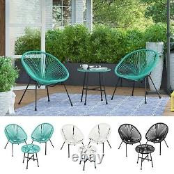 SONGMICS 3-Piece Garden Patio Furniture Set Outdoor Seating Acapulco