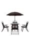 Santa Rosa 6-piece Outdoor Dining Set Black Stylish Garden & Patio Furniture