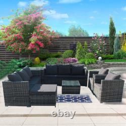 Sfs098 Rattan Garden Furniture 9 Seater Sofa Coffee Table Outdoor Patio Set